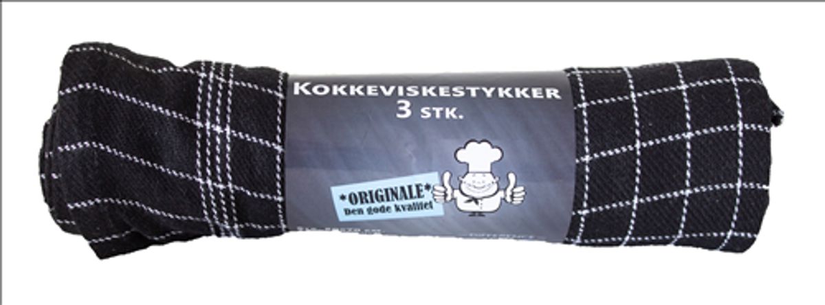 Viskestykke Sort 3-pk. Str 50cm x 70cm