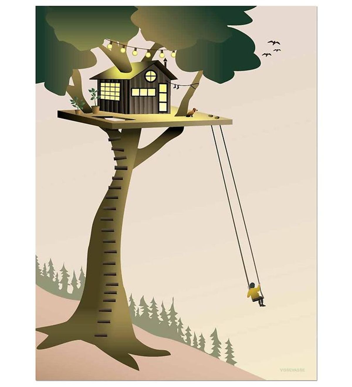 Vissevasse Plakat - 30x40 - Tree House