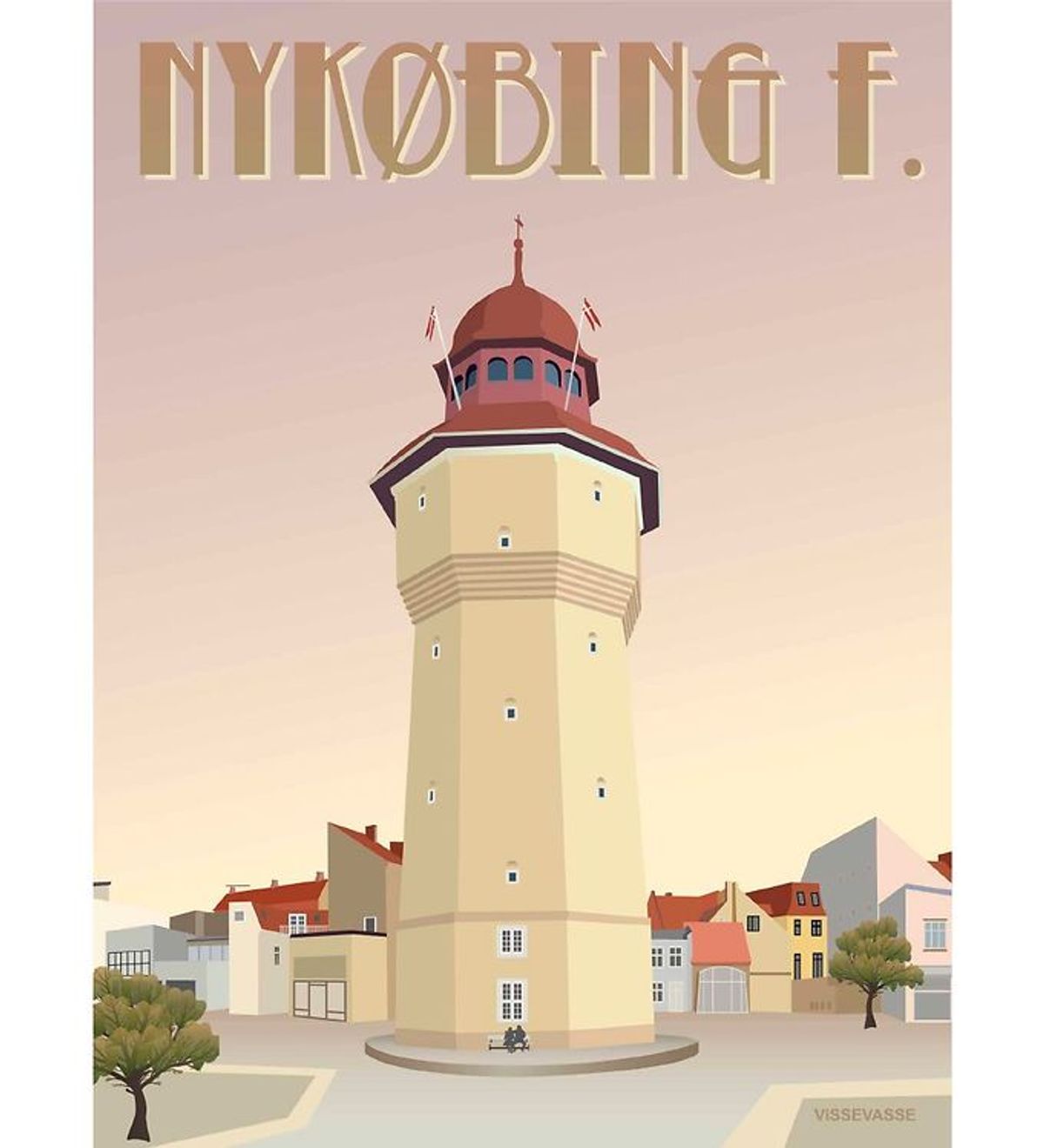 Vissevasse Plakat - 50x70 cm - Nykøbing F.