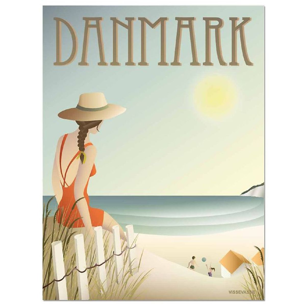 Vissevasse Plakat - 50x70 - Danmark - Stranden