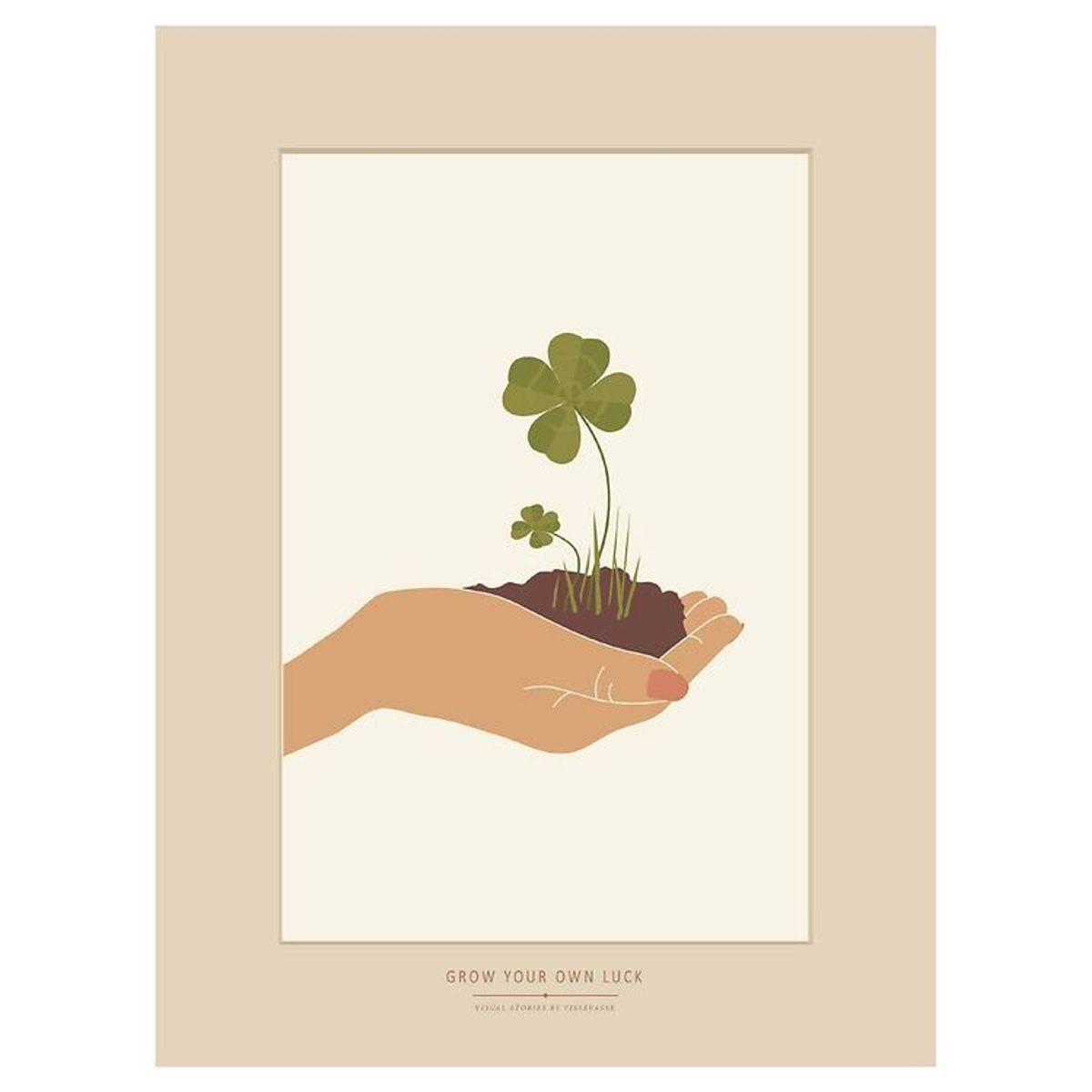 Vissevasse Plakat - 50x70 - Grow Your Own Luck