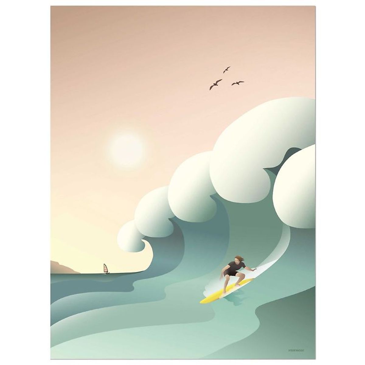 Vissevasse Plakat - 50x70 - Surfer