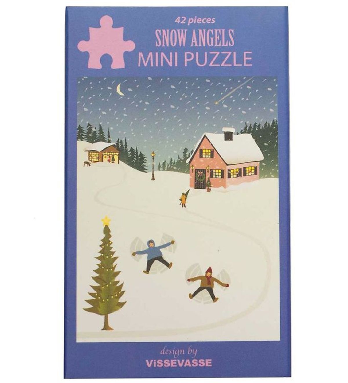 Vissevasse Puslespil - Mini - 10x13 cm - Snow Angels