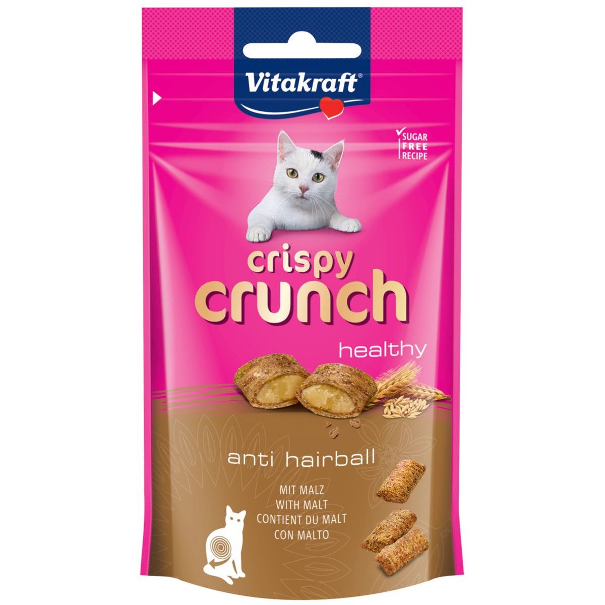 Vitakraft Crispy Crunch med malt, anti hairball kattegodbid