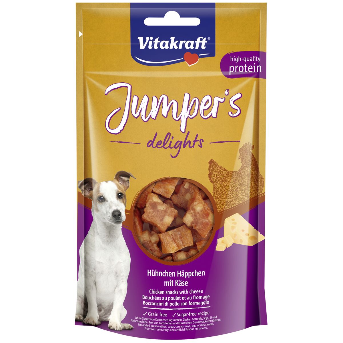 Vitakraft Jumper´s delights kyllingestykker med ost 80g