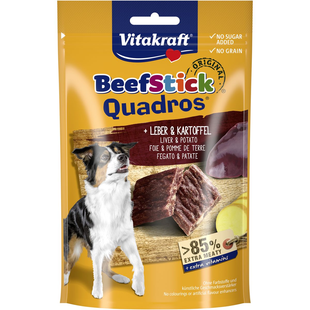 Vitakraft Vitakraft Beef-Stick® Quadros® lever og kartoffel 70gHundegodbidder