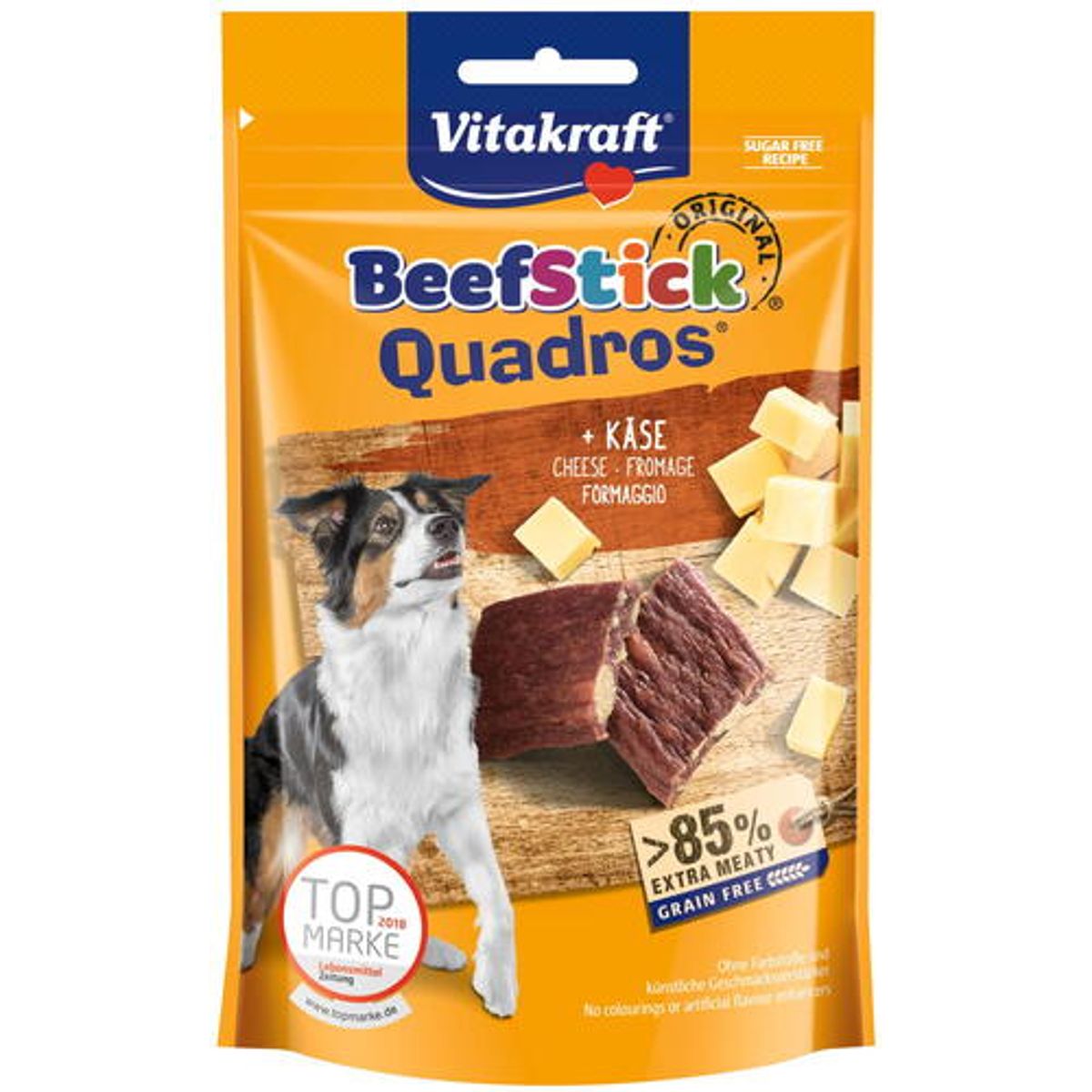 Vitakraft Vitakraft Beef-Stick® Quadros® med ost 70gHundegodbidder