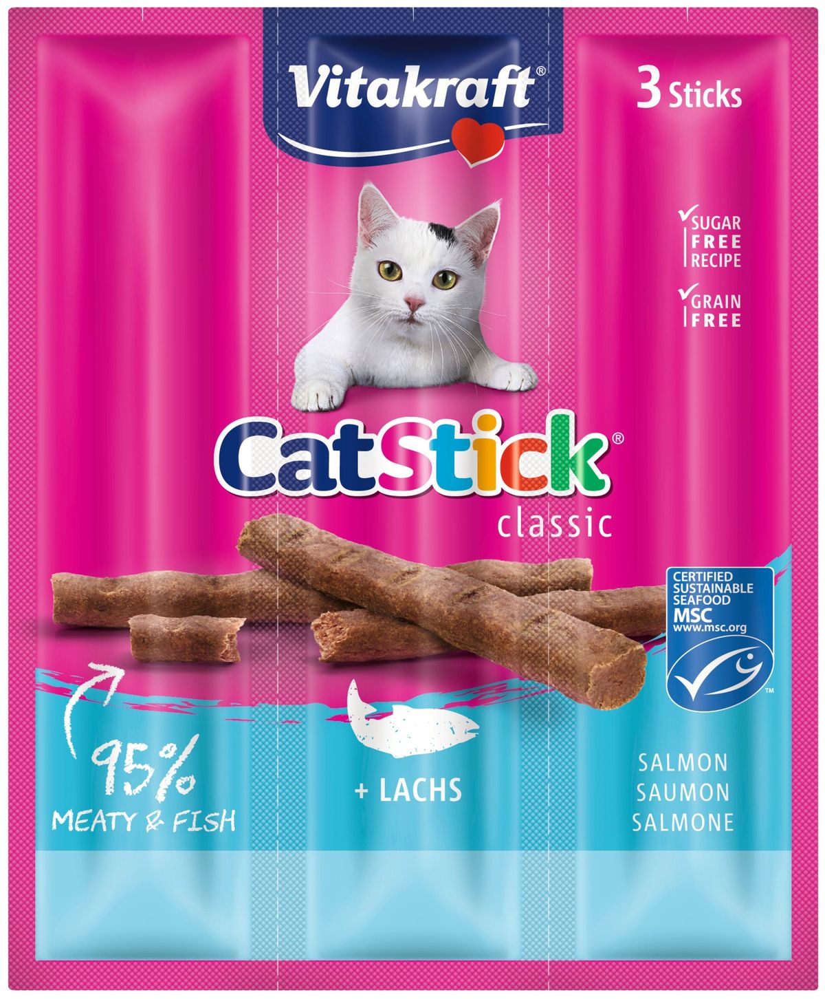 Vitakraft Vitakraft Cat Stick® med laks kattegodbidKattegodbider