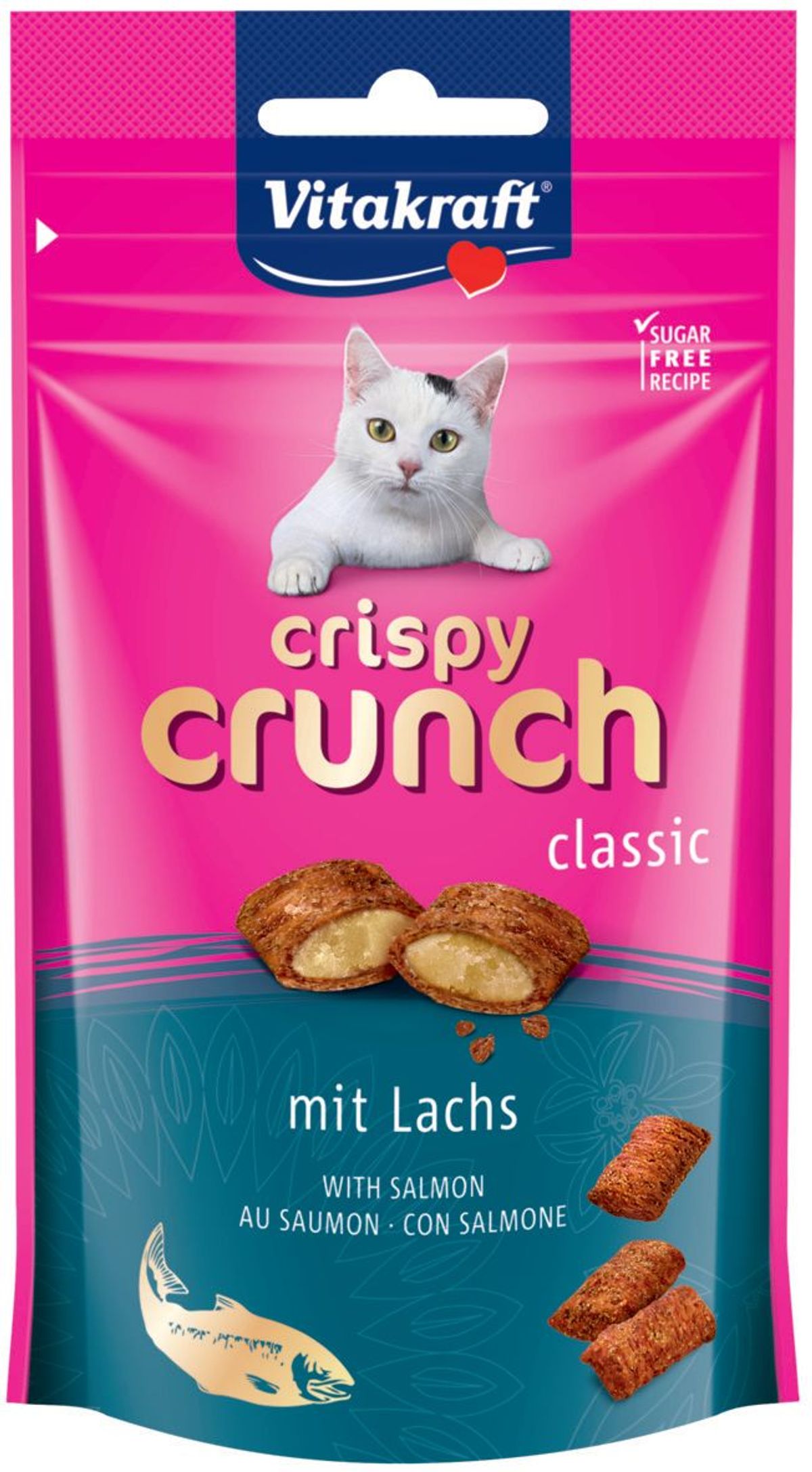 Vitakraft Vitakraft Crispy Crunch med laks kattegodbidKattegodbider