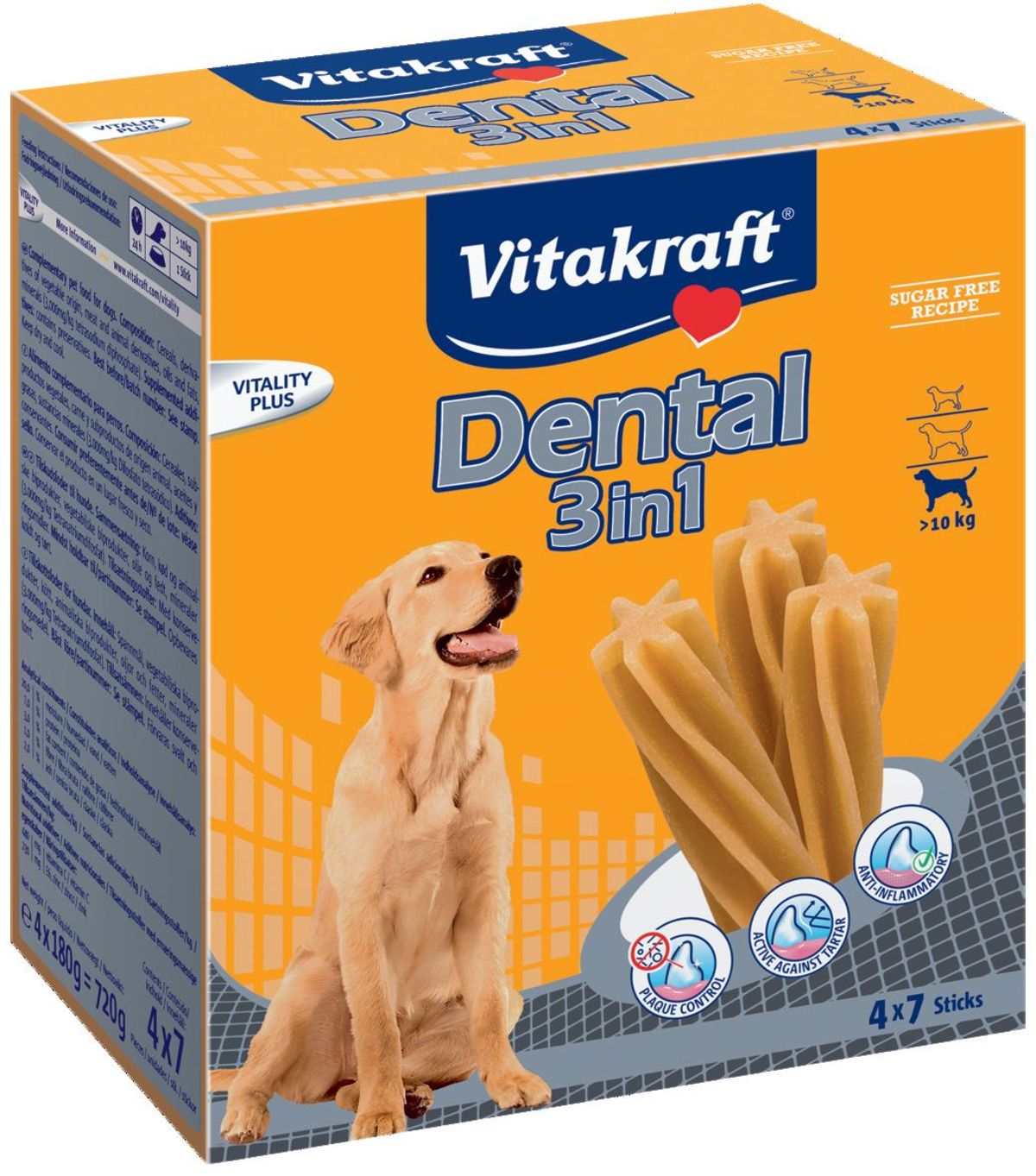 Vitakraft Vitakraft Dental 3in1 L fra 10 kg hundetyggebenHundegodbidder