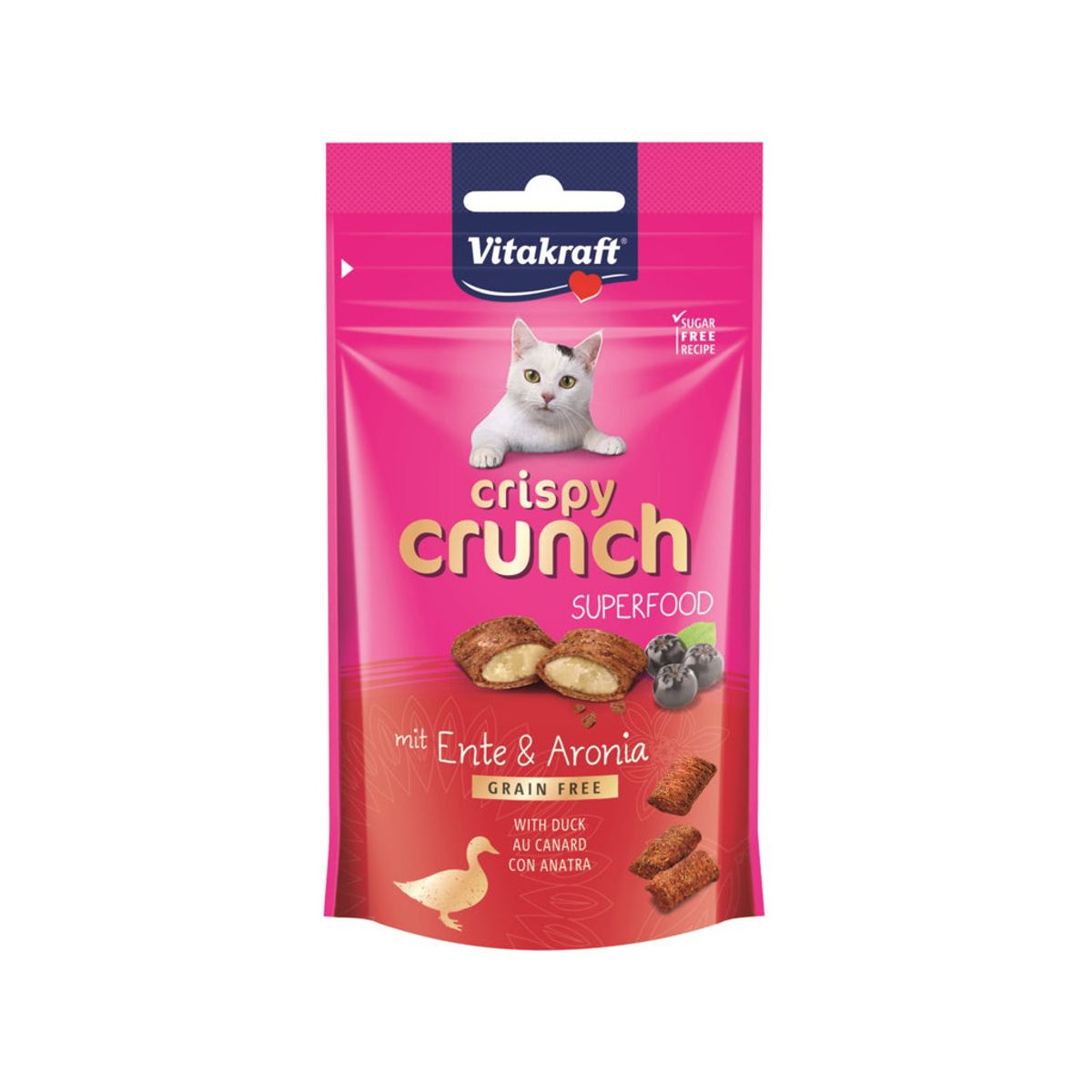 VitakraftCrispy Crunch med And & Aronia bær kattegodbid