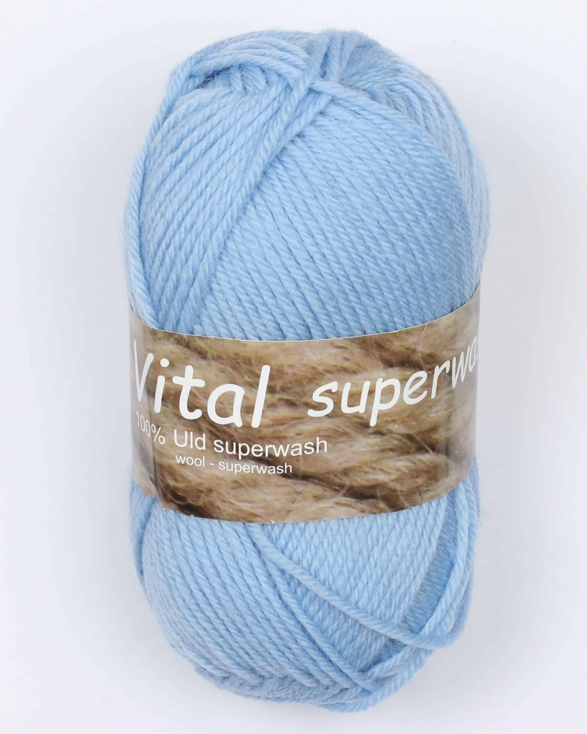 Vital fra Hjertegarn i mange farver - Superwash - 0611 lyseblå - 100% Uld