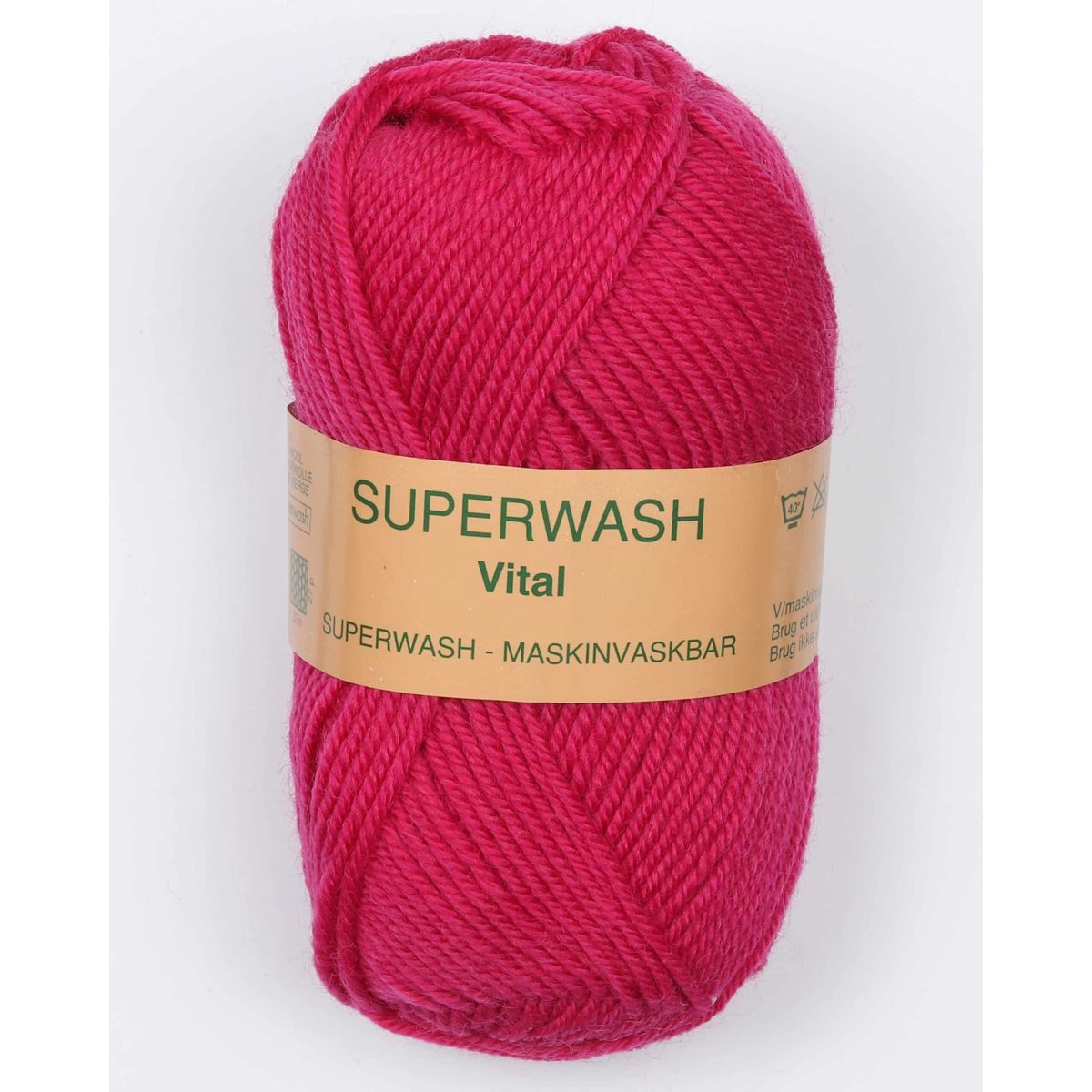 Vital fra Hjertegarn i mange farver - Superwash - 4658 cerise - 100% Uld