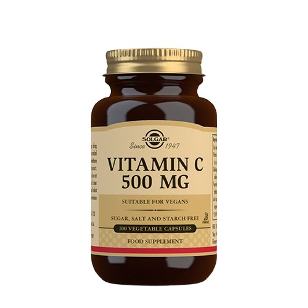 Vitamin C 500 mg - 100 kapsler - Solgar