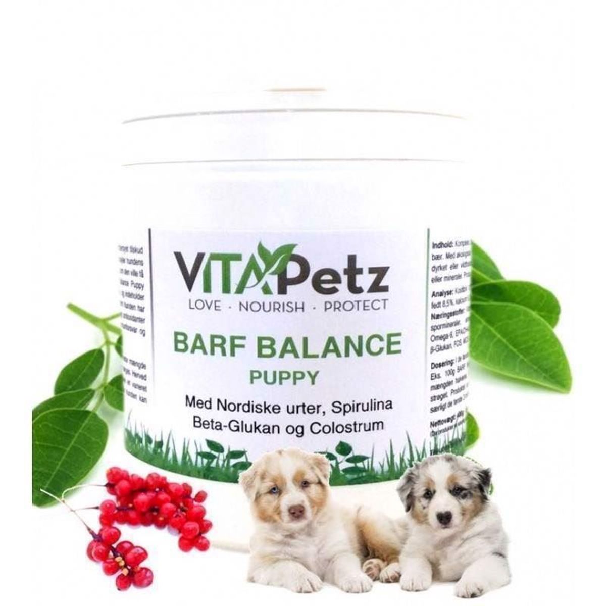 VitaPetz BARF Balance Puppy, 1000 gr. urtetilskud refill