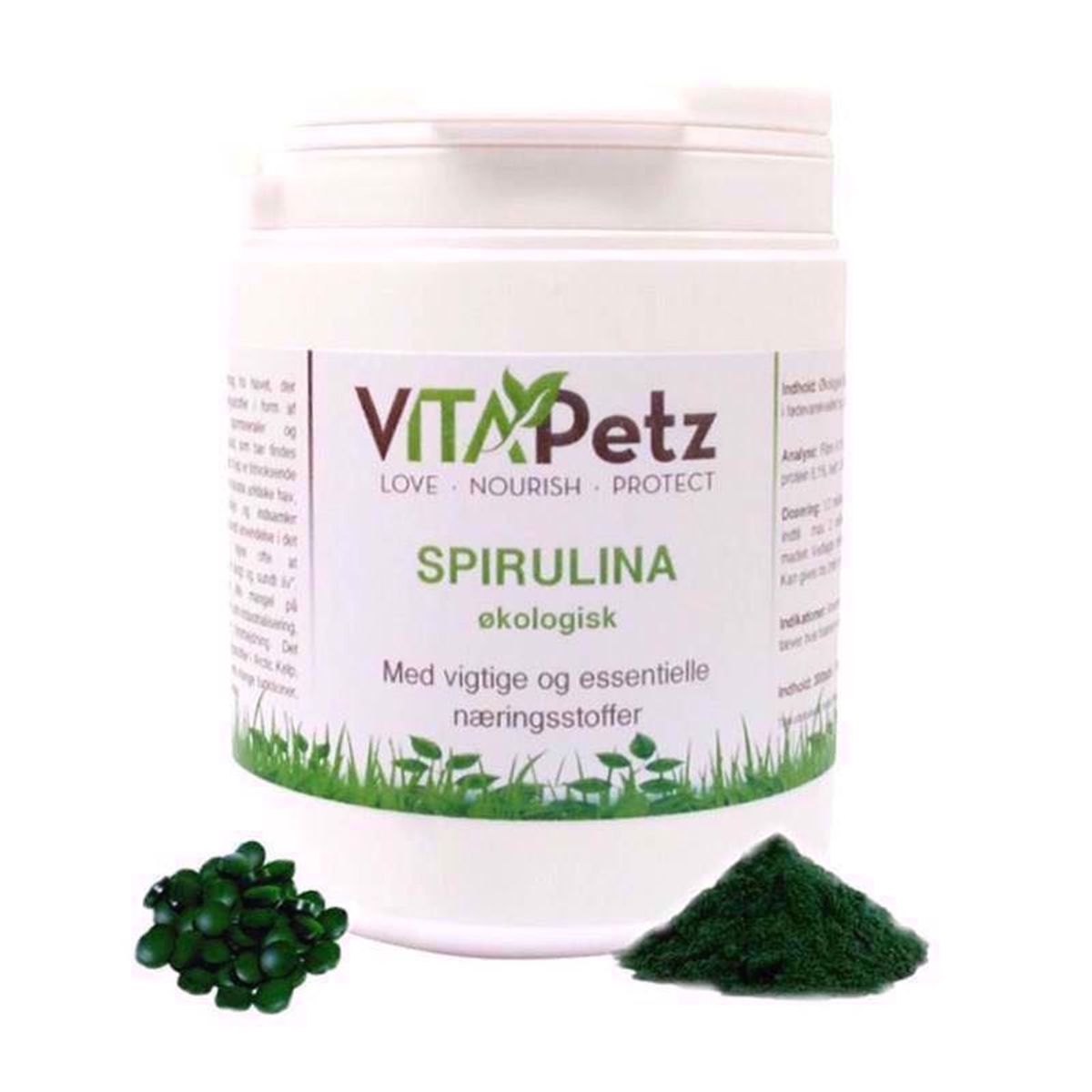 VitaPetz Spirulina, Økologisk, 300 tabletter