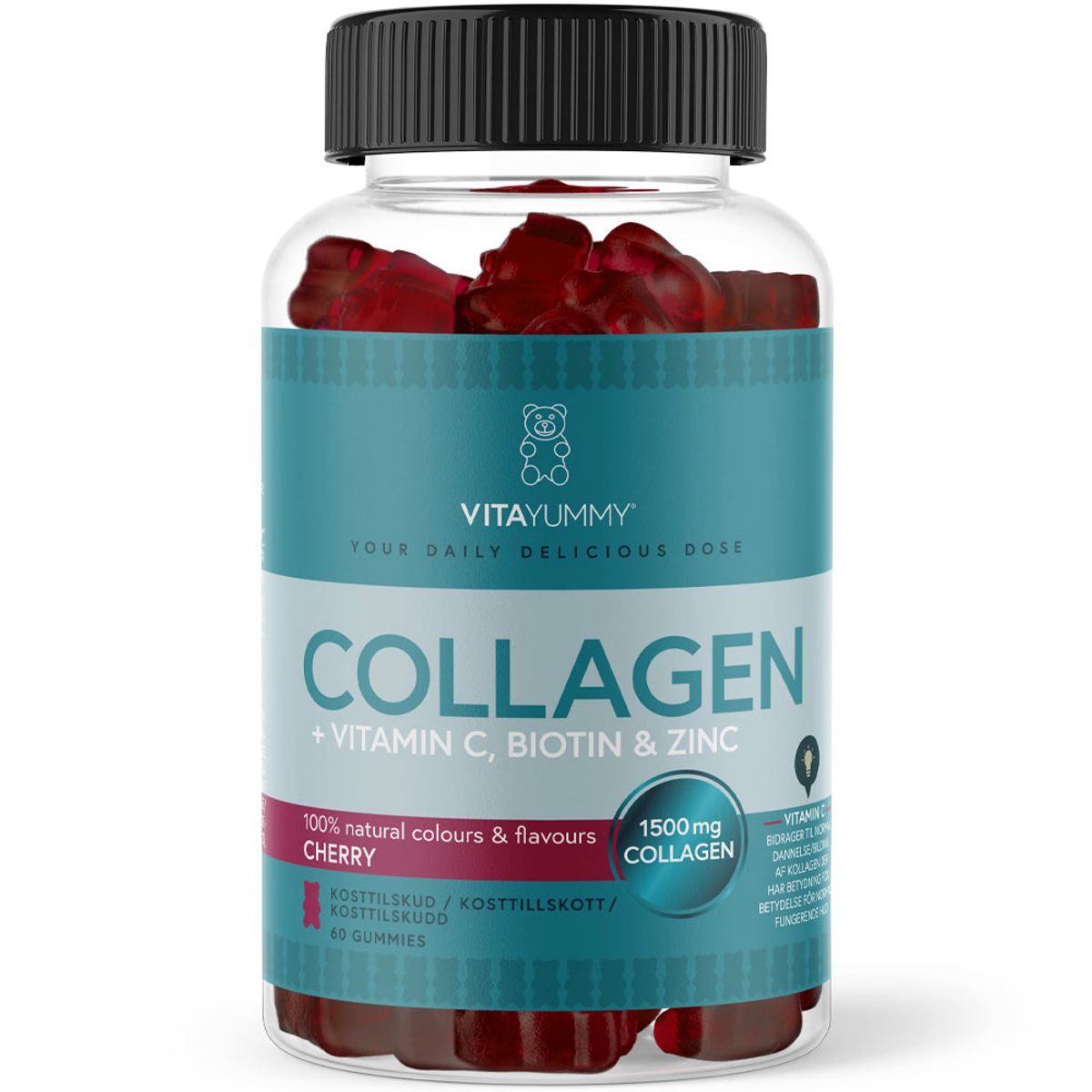 VitaYummy Collagen - Cherry (60 stk) - Kollagen