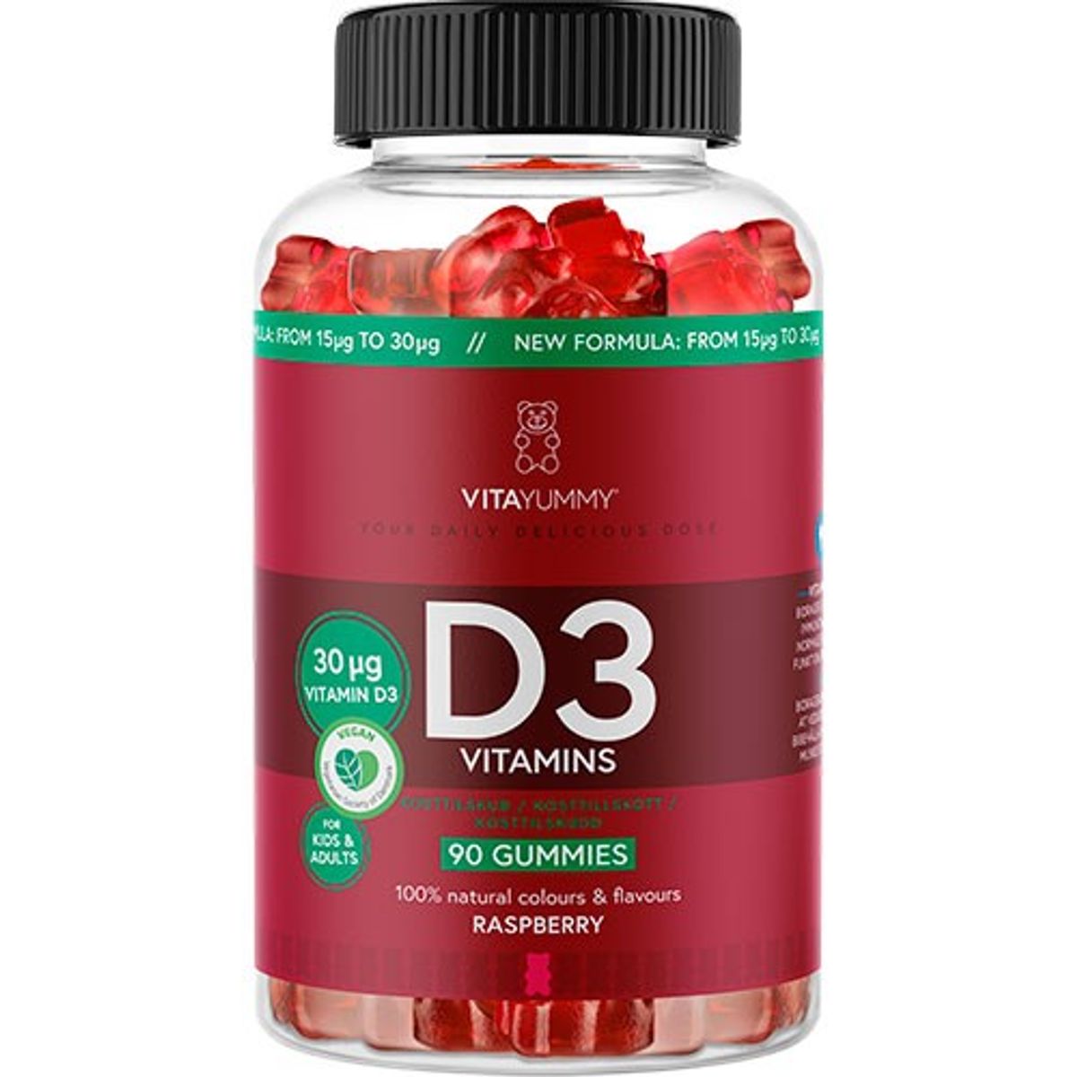 VitaYummy D3 (Raspberry) - 90 gum