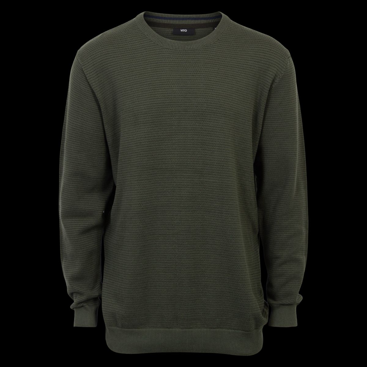 Vito Viggo Herre Striktrøje - Army Green - 3XL