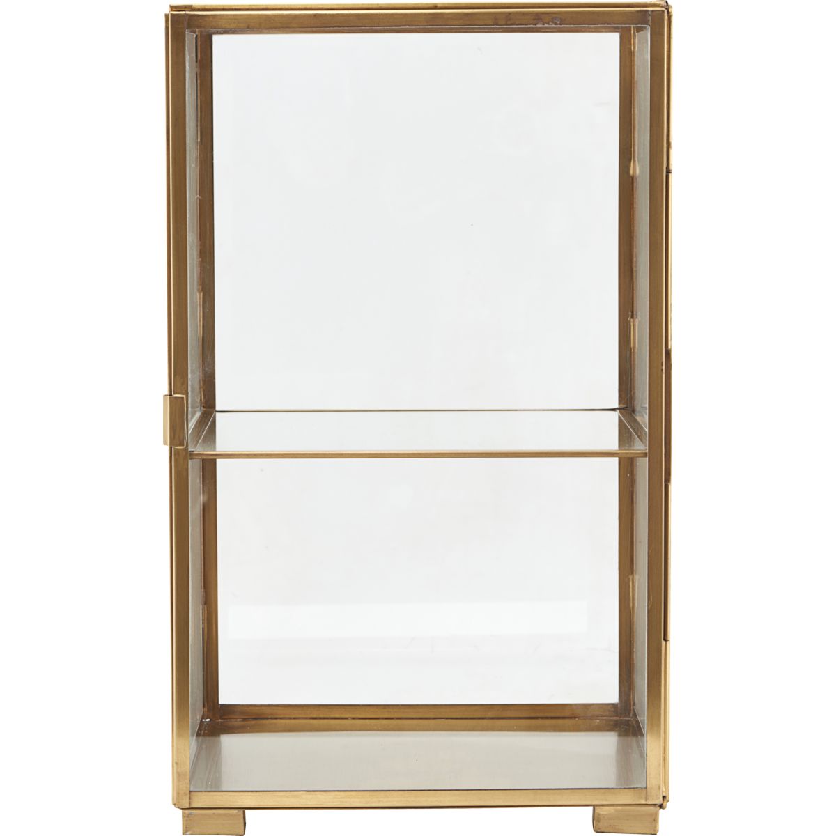 Vitrineskab, HDGlass, Messing - Brass / Brass , Shelf: Glass / l: 25 cm, w: 25 cm, h: 41 cm