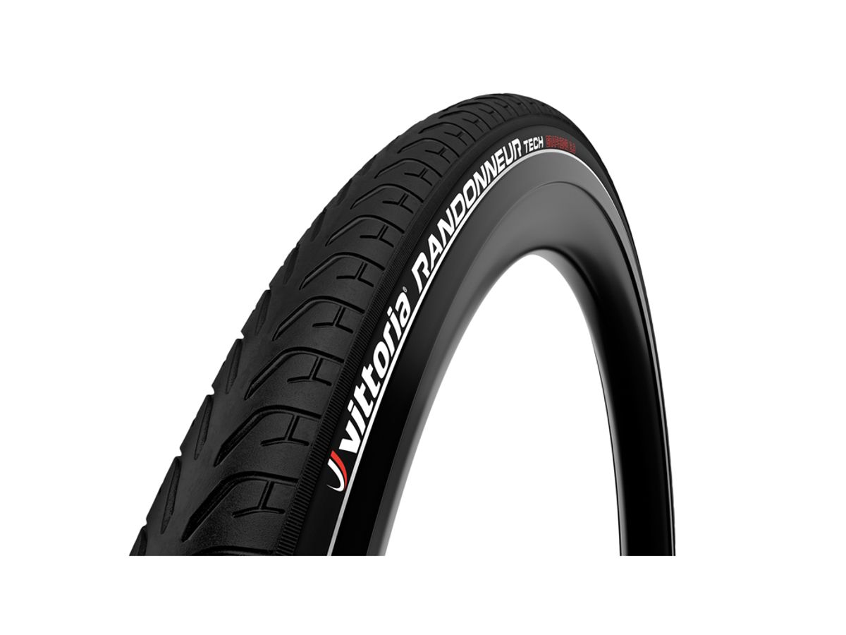 Vittoria Randonneur Tech - Double Shield Graphene 2 - Tråddæk - 700x35c - Sort refleks