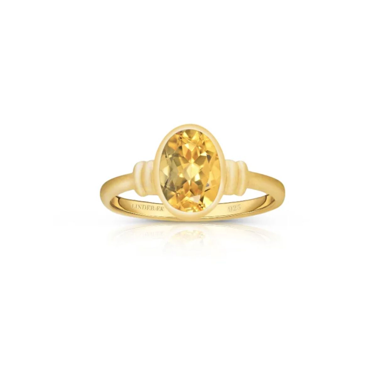 Viva Citrin Ring 18K Forgyldt - 59