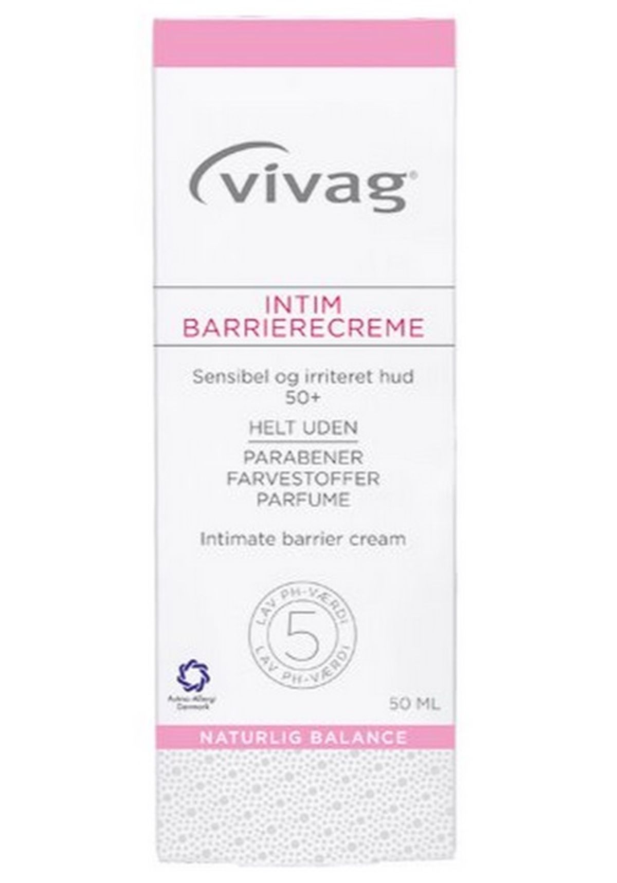 Vivag intim barrierecreme, 50ml.