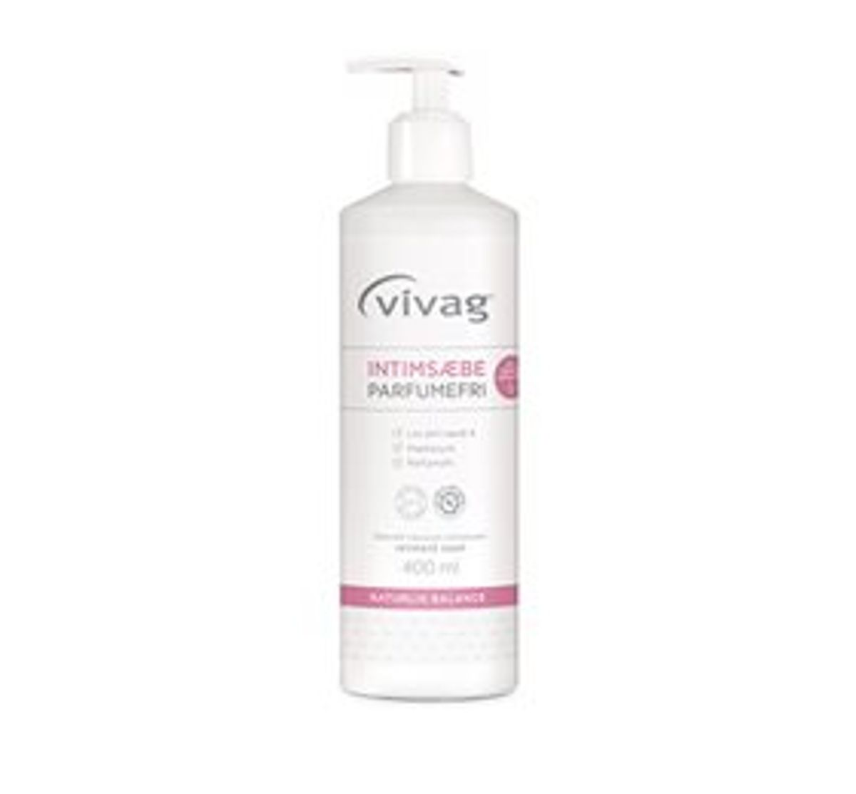 Vivag Intimsæbe Parfumefri 400 ml.