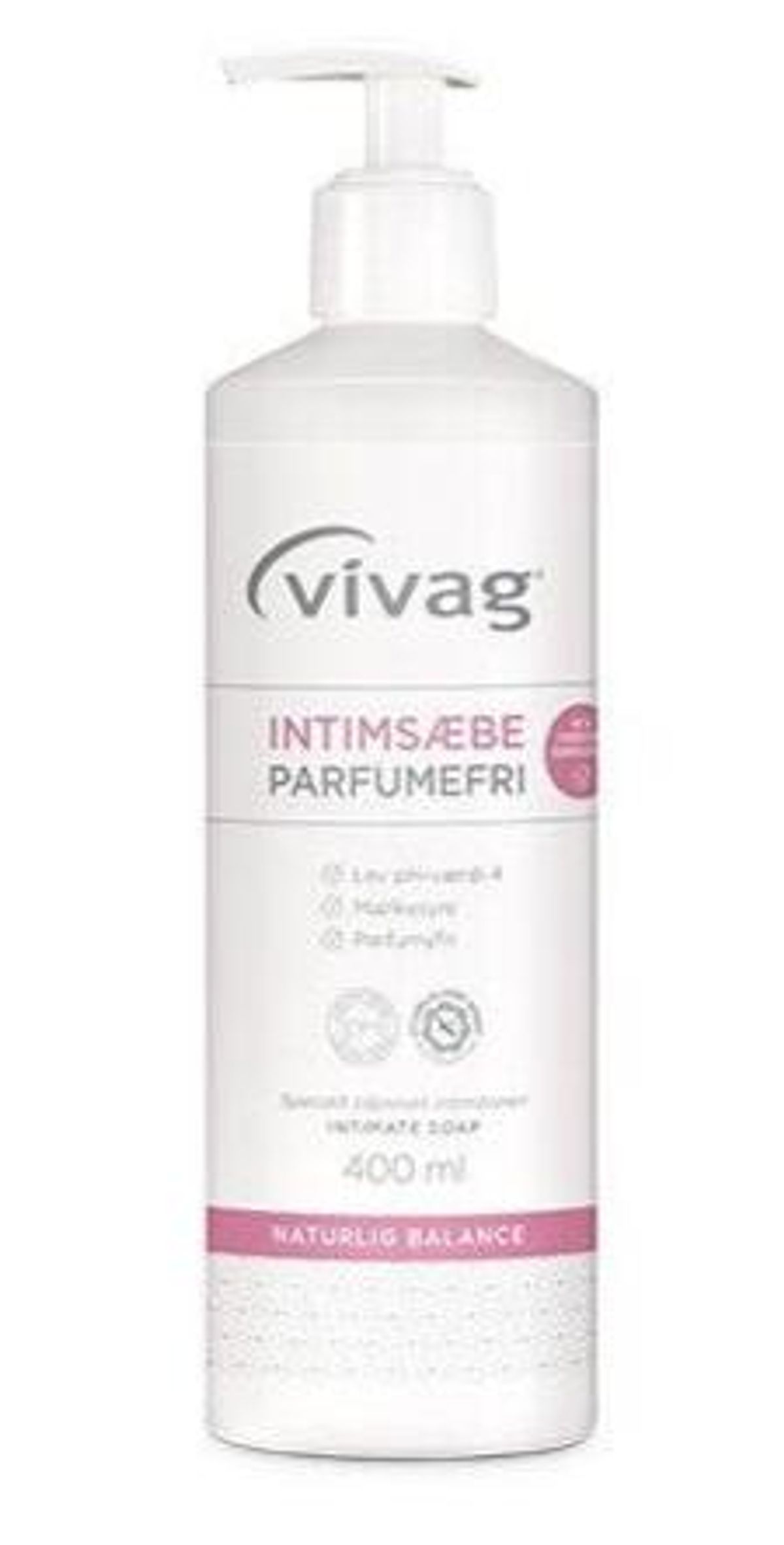 Vivag Intimsæbe Parfumefri, 400ml.