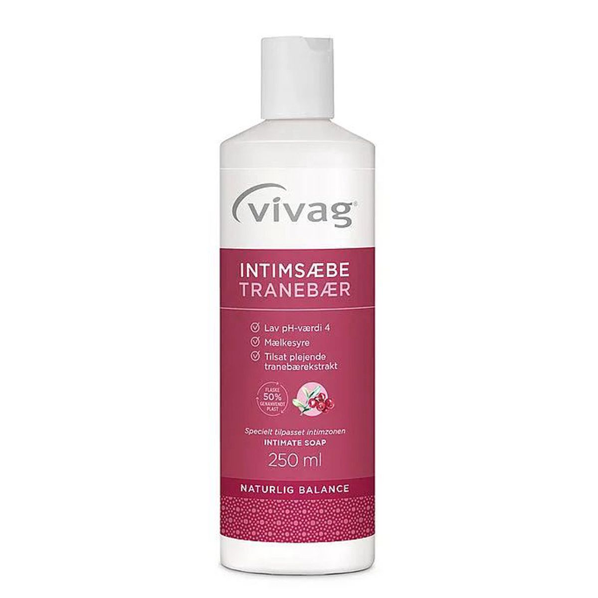 Vivag intimsæbe tranebær 250ml