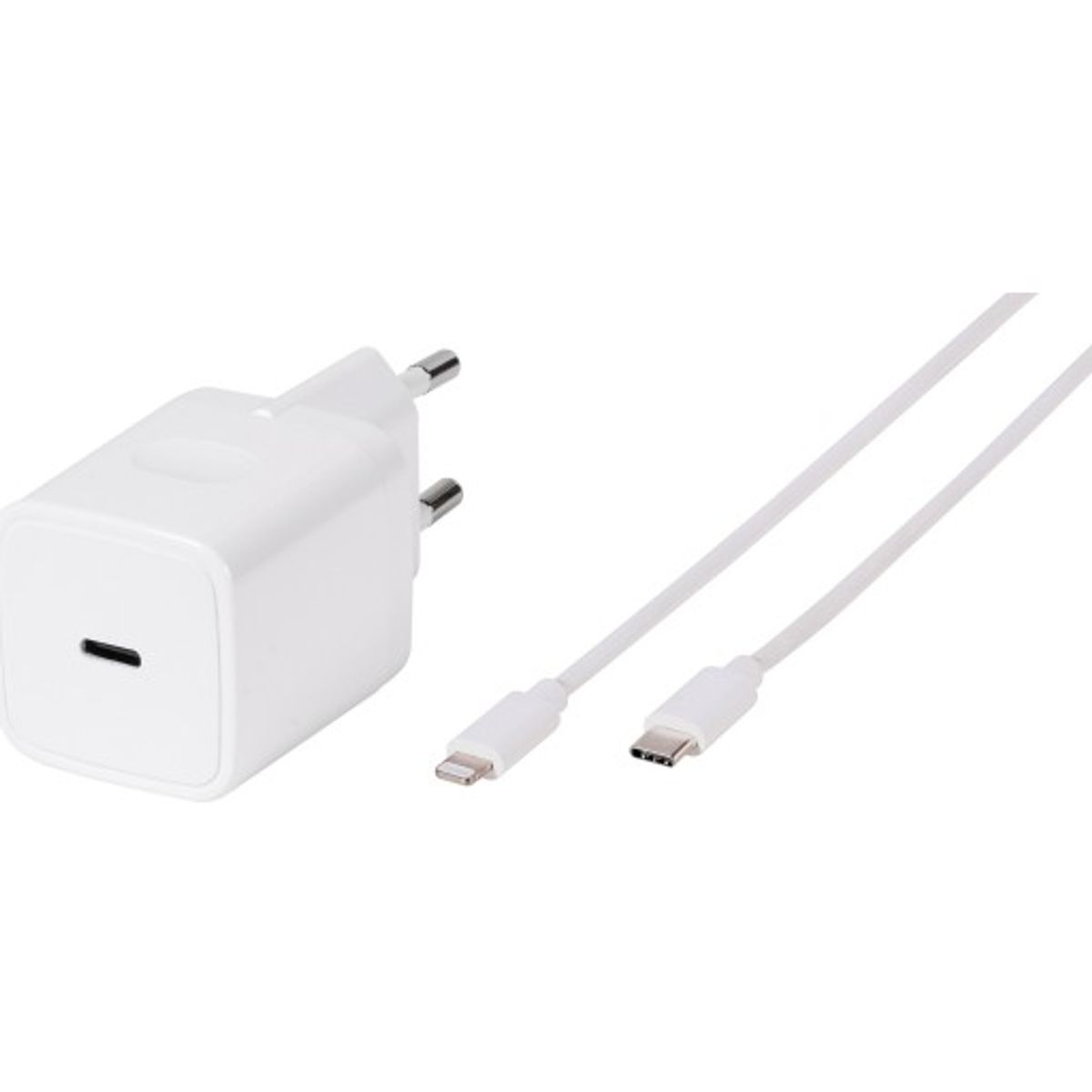 Vivanco oplader lightning til USB-C 1,2 meter, hvid