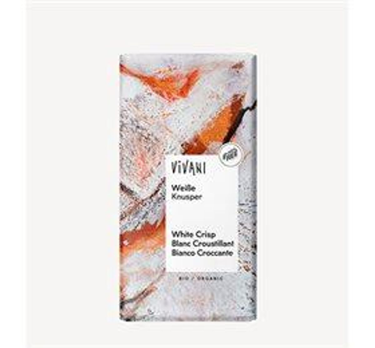 Vivani hvid chokolade m. crisp øko. - 100 gram