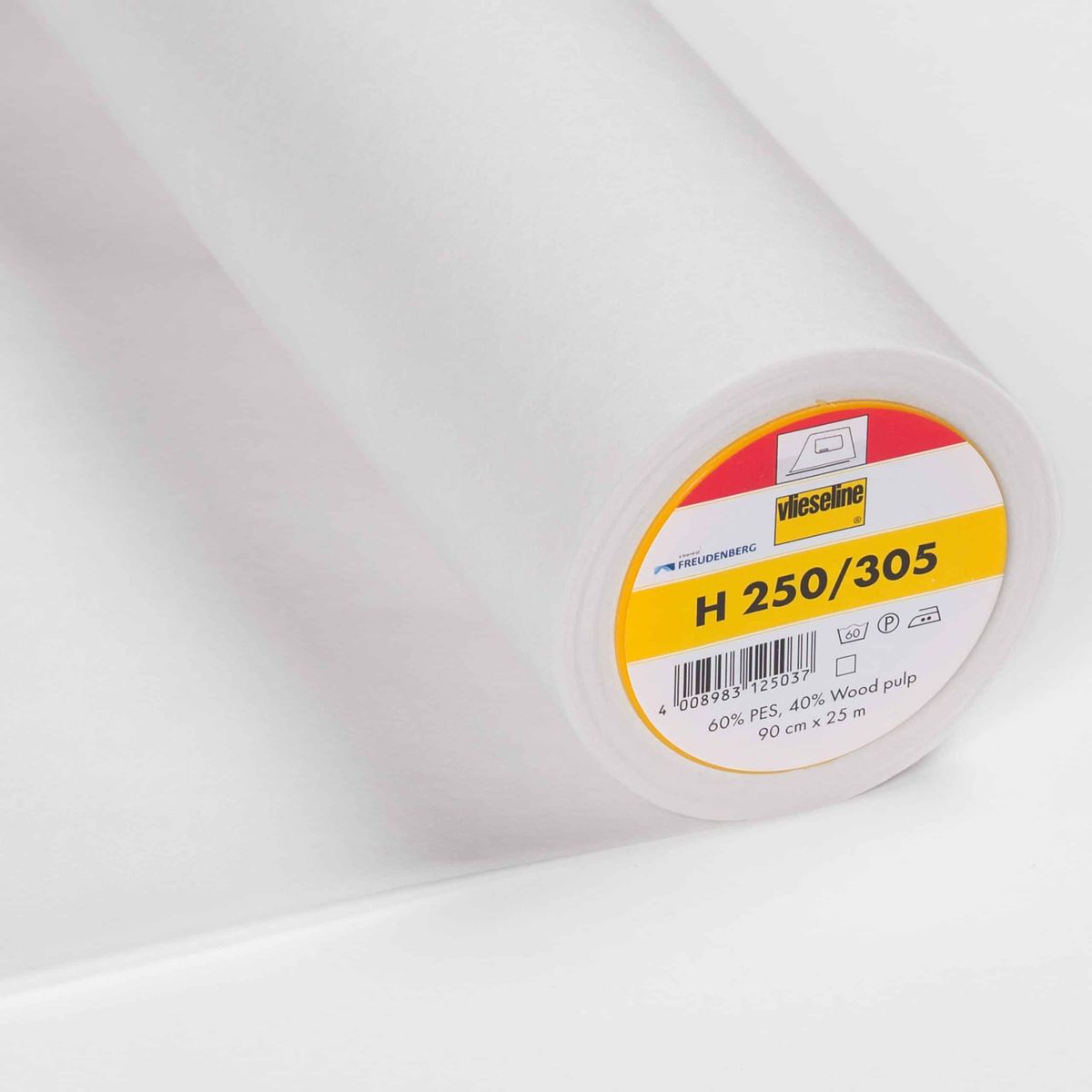 Vliseline strygeindlæg H 250 - Hvid - 60% Polyester, 40% Cellulose