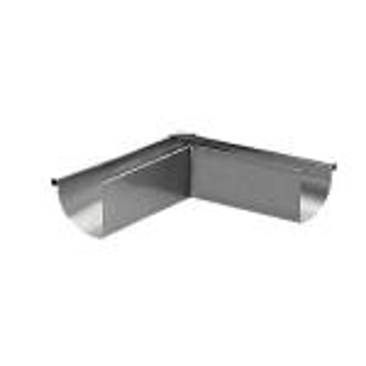 VM Zinc Udv. gering 12" - 0,8x333 mm. 1/4-rund. 90 °. ZINC NATUR - Tages ikke retur