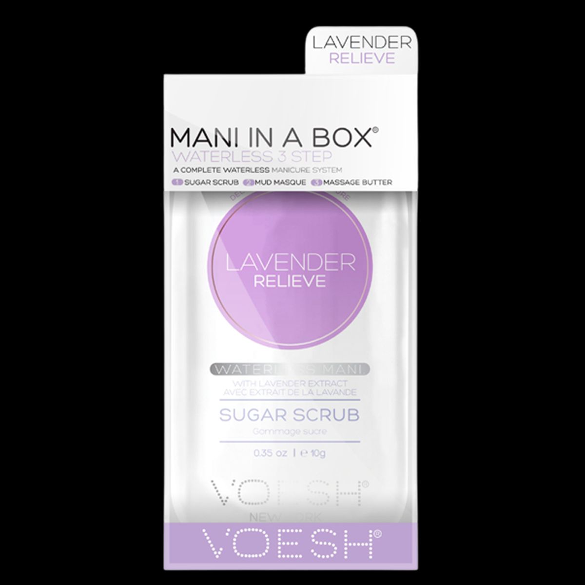 VOESH Mani In A Box Waterless 3 Step Manicure Lavender Relieve (1 stk)