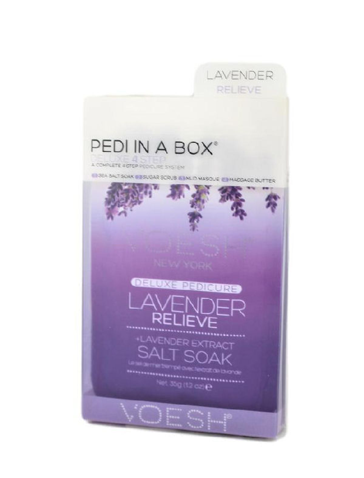 Voesh new york pedi in a box deluxe 4 step lavender relieve 35g