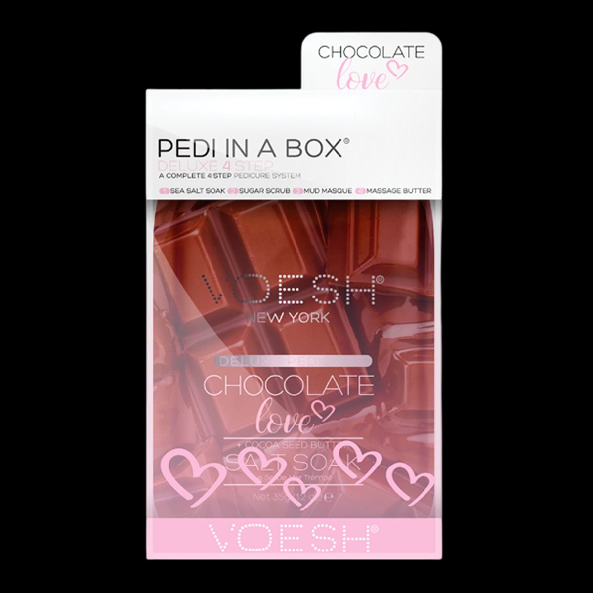 VOESH Pedi In A Box Deluxe 4 Step Pedicure Chocolate Love (1 stk)