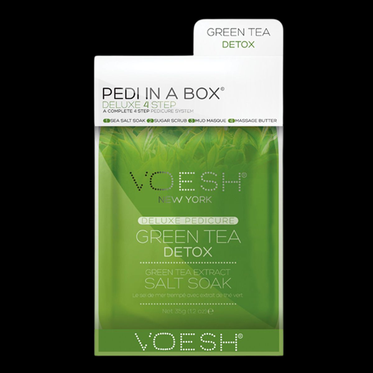 VOESH Pedi In A Box Deluxe 4 Step Pedicure Green Tea Detox (1 stk)