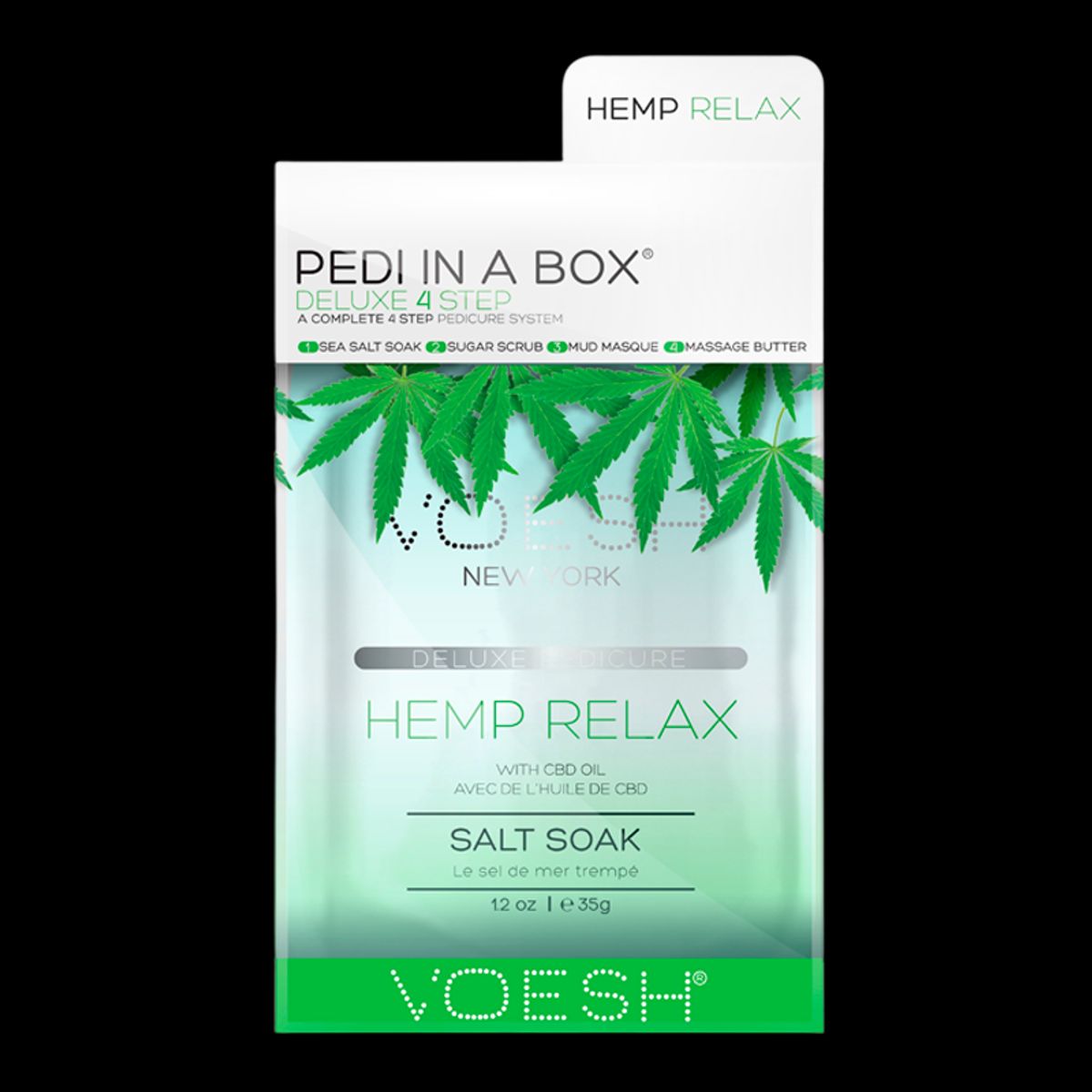 VOESH Pedi In A Box Deluxe 4 Step Pedicure Hemp Relax (1 stk)