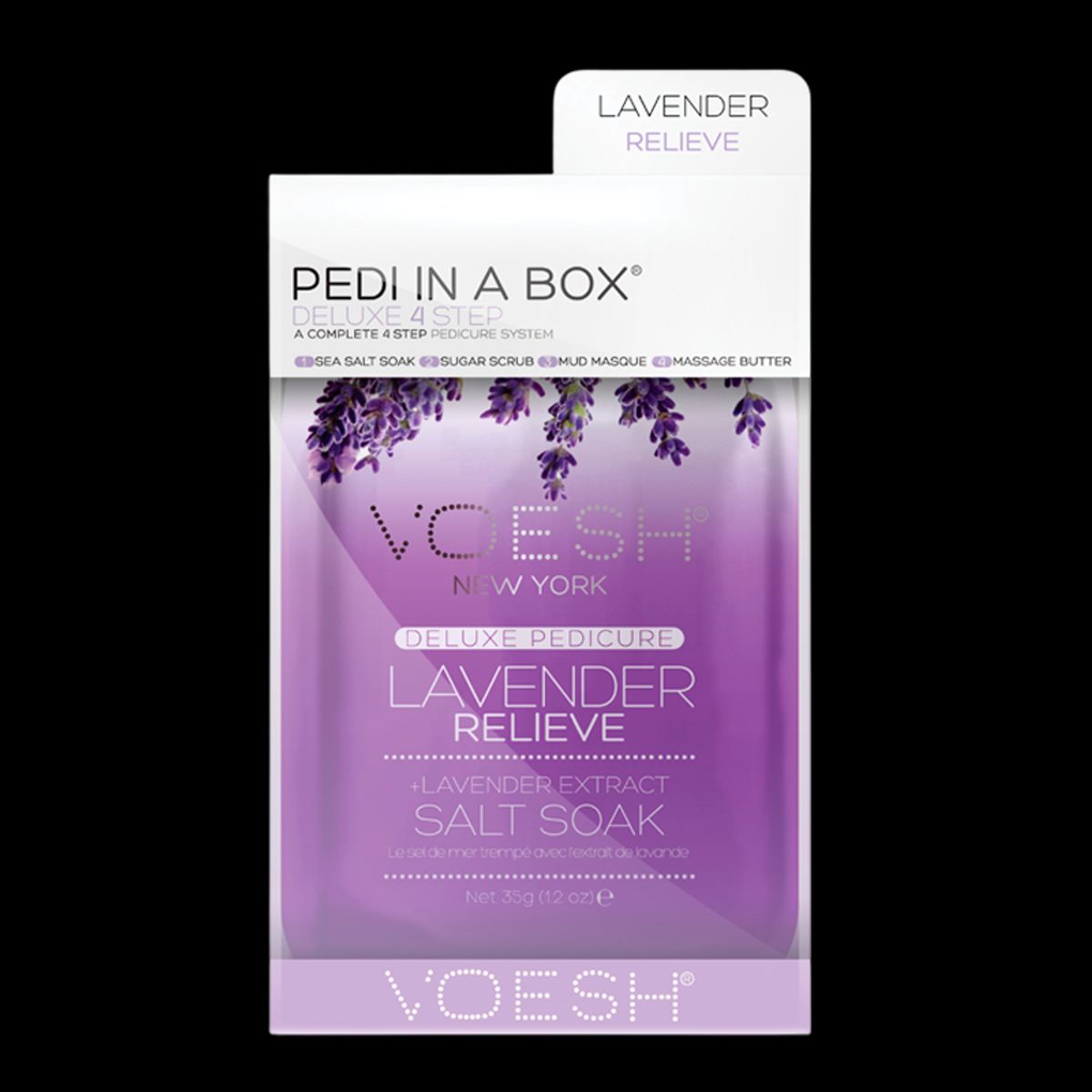 VOESH Pedi In A Box Deluxe 4 Step Pedicure Lavender Relieve (1 stk)