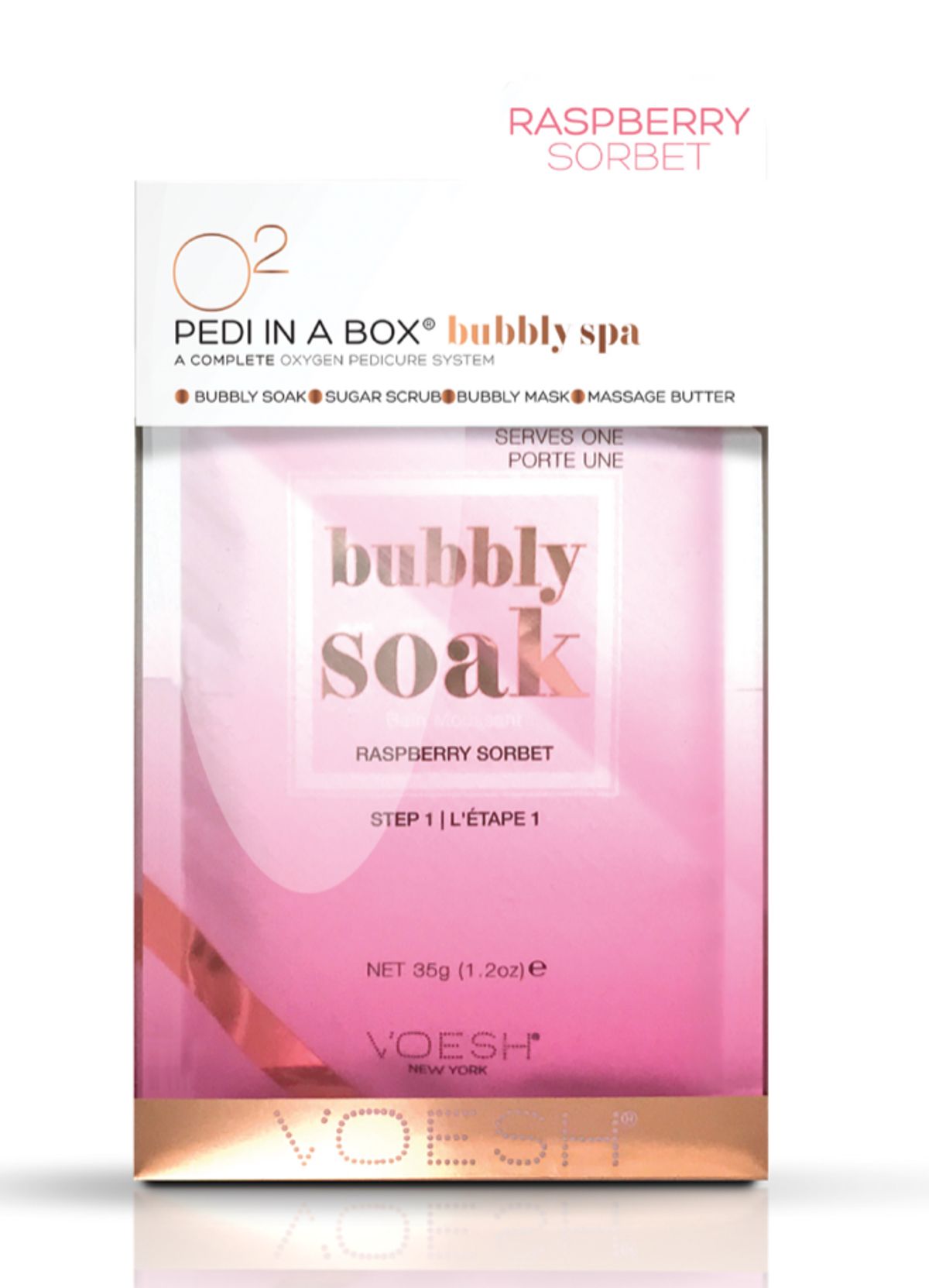 Voesh Pedi In A Box, Raspberry Sorbet