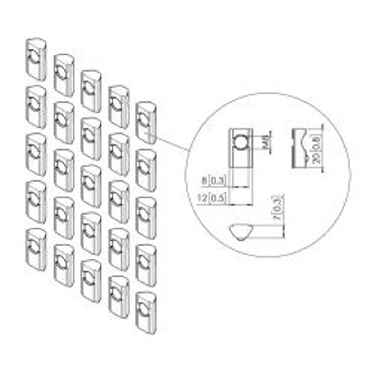 Vogel's Vogelspro Pfa 9149 T-slot Nuts, 25 Pieces - Diverse