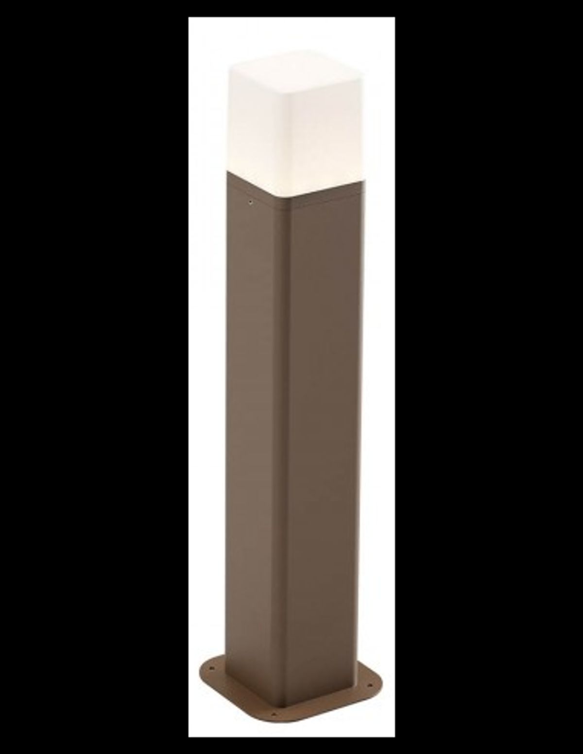 VOLT Bedlampe i aluminium og polycarbonat H50 cm 1 x 13W SMD LED - Mat corten