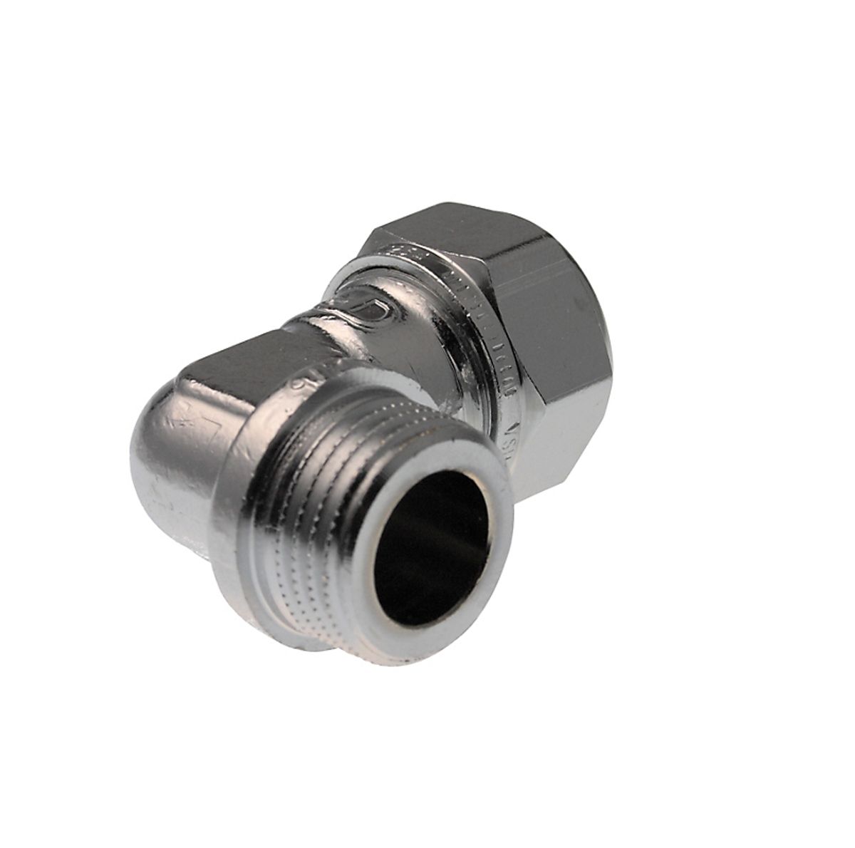 VSH kompressionsovergang vinkel 1/2'' - 15 mm nippel, krom