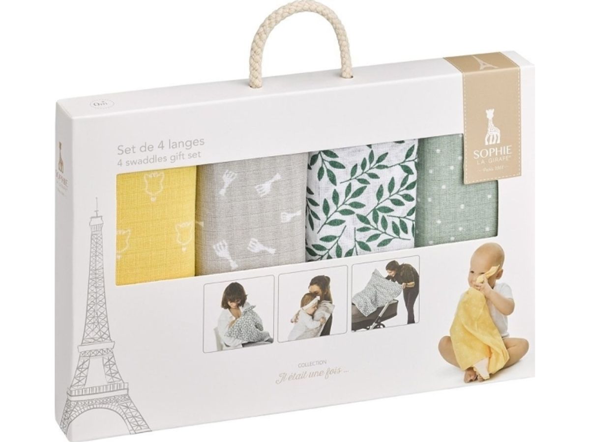 Vulli Colored Swaddles Set Sophie La Girafe, 4 Pcs. 70X70 Cm, 850800