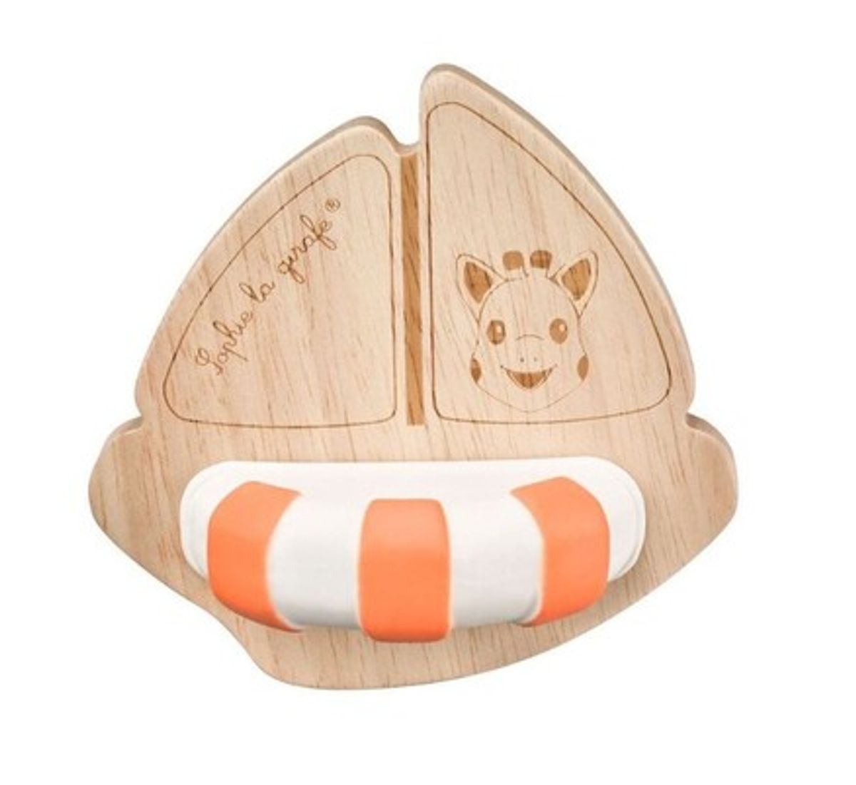 Vulli Sophie Giraf Rubber & Wood Boat