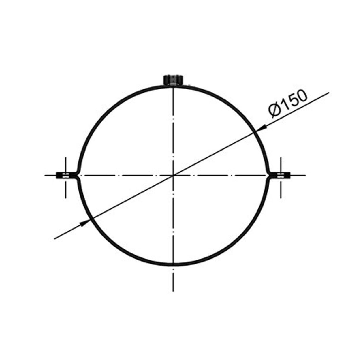 Vægbeslag Ø150mm