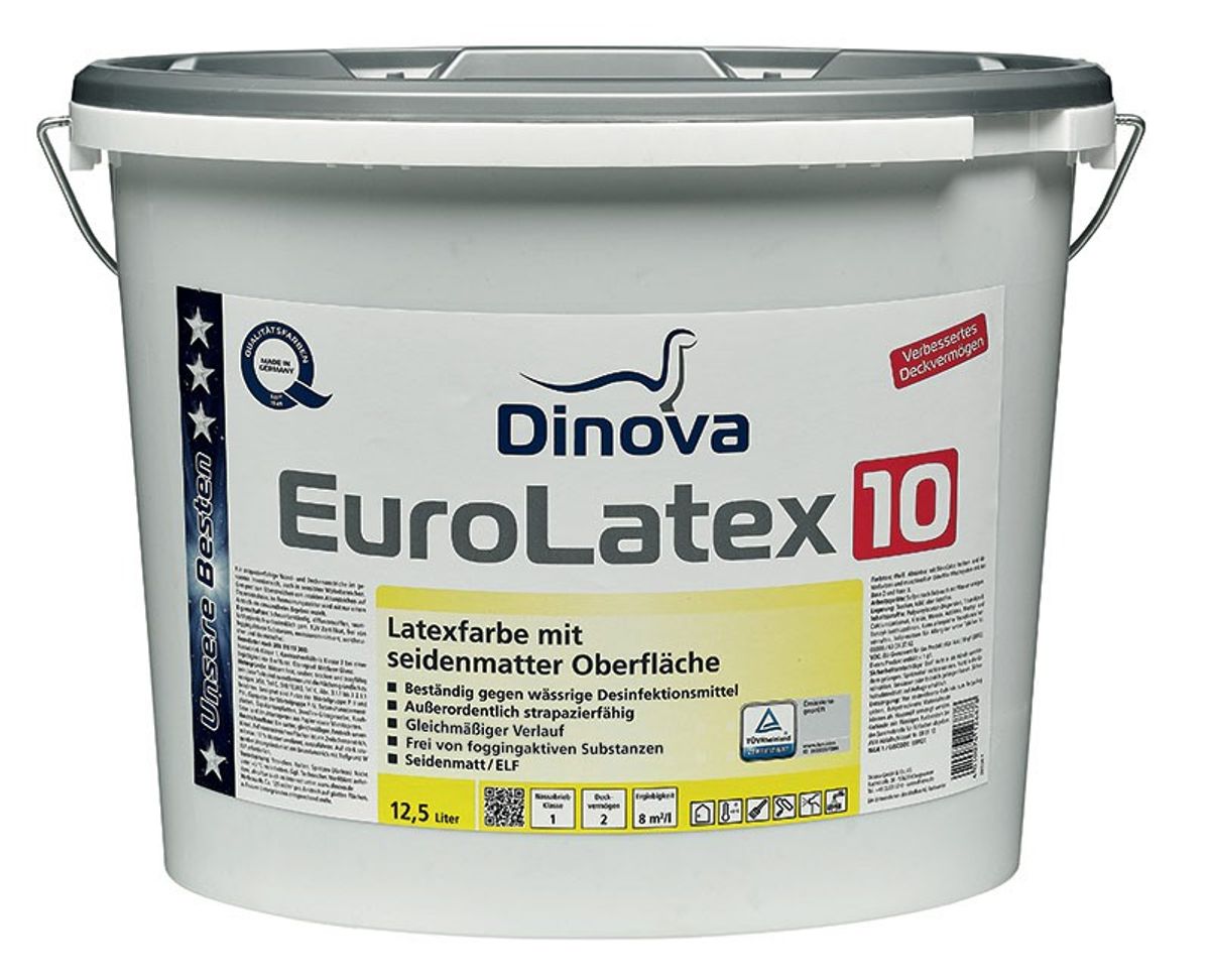 Vægmaling Glans 10 - Dinova Eurolatex 10-12,5 liter