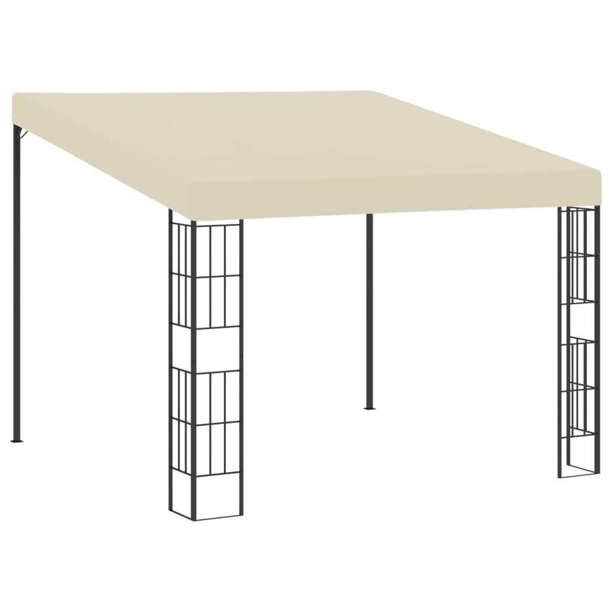 Vægmonteret pavillon 3x3 m stof cremefarvet