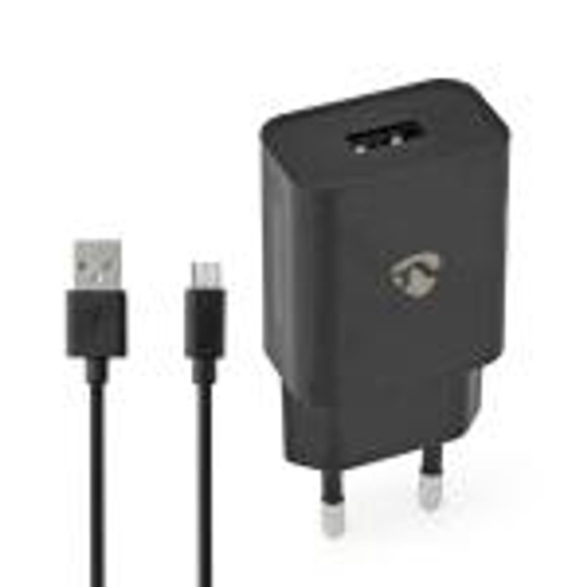 Vægoplader | 1x 2.1 A | Antal output: 1 | USB-A | Micro USB (Loose) kabel | 1.00 m | 10.50 W | Single spænding output